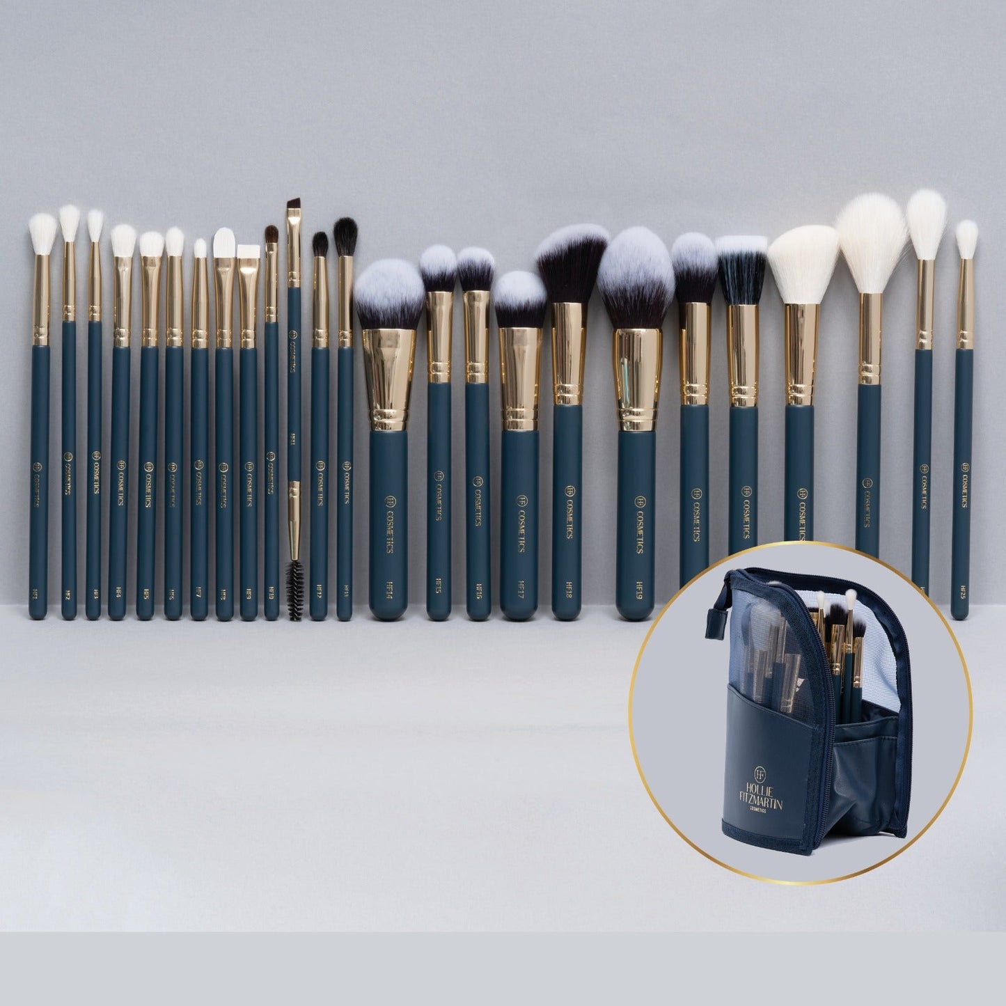 FULL WORKS 25-piece SET + Makeup Brush bag